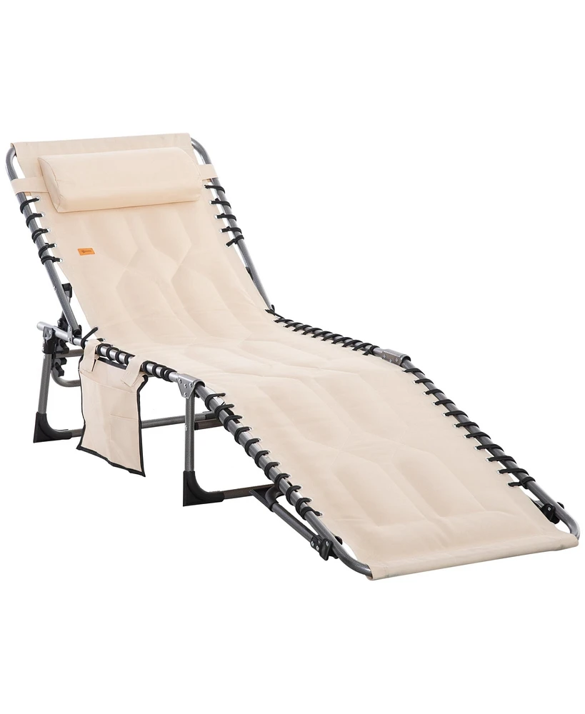 Outsunny Outdoor Folding Chaise Lounge Chair