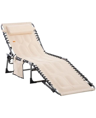 Outsunny Outdoor Folding Chaise Lounge Chair