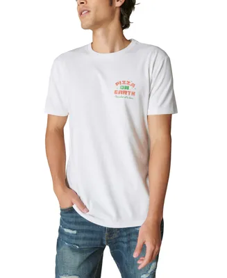 Lucky Brand Men's Pizza On Earth Short Sleeves T-shirt