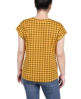Ny Collection Women's Extended Sleeve Top with Grommets