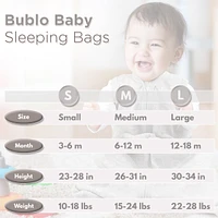 Bublo Baby Baby Baby Wearable Blanket, Cotton Sleep Sacks, 2 Pack Unisex Sleeping Bag Sack, 2-Way Zipper