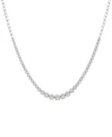 Diamond Graduated 17" Tennis Necklace (1 ct. tw) in 14k White Gold or 14k Yellow Gold, Created for Macy's