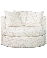Korren Fabric Round Swivel Chair, Created for Macy's