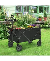 Costway Collapsible Folding Wagon Cart Outdoor Utility Garden Trolley Buggy Shopping Toy