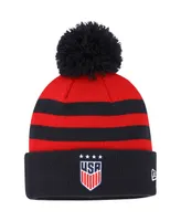 Men's New Era Uswnt Team Cuffed Knit Hat with Pom