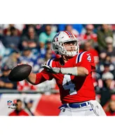 Bailey Zappe New England Patriots Unsigned Looks to Pass in the Pocket 11" x 14" Photograph