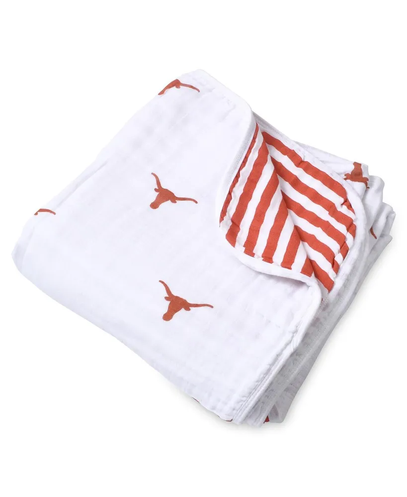 Infant Boys and Girls Three Little Anchors Texas Longhorns 47" x 47" Muslin 4-Layer Blanket