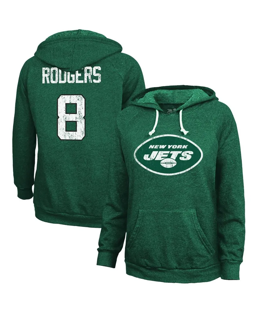 Women's Majestic Threads Aaron Rodgers Black New York Jets Leopard Player  Name & Number T-Shirt