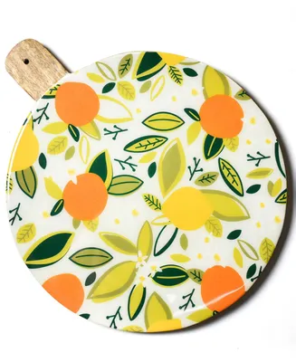 Coton Colors Citrus Print Wood Medium Round Board 12''