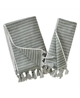 Skl Home Long Borough Turkish Cotton 2 Piece Hand Towel Set, 26" x 16"