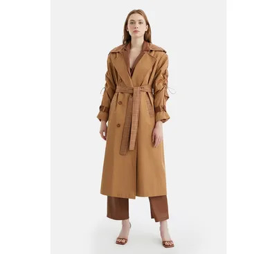 Nocturne Women's Double-Breasted Trench Coat
