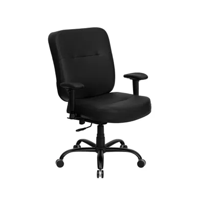 Emma+Oliver 400 Lb. Big & Tall High Back Rectangular Back Ergonomic Office Chair & Arms