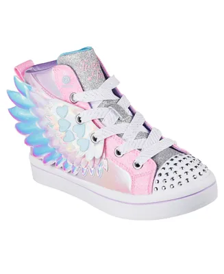 Skechers Little Girls Twi-Lites 2.0 - Wingsical Wish Light-Up High-Top Casual Sneakers from Finish Line