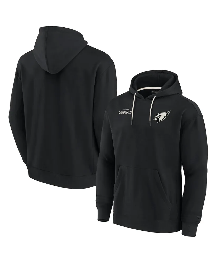 Men's and Women's Fanatics Signature Black Arizona Cardinals Super Soft Fleece Pullover Hoodie