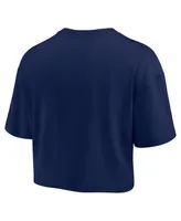 Women's Fanatics Signature Navy New York Yankees Super Soft Short Sleeve Cropped T-shirt