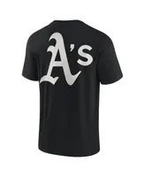 Men's and Women's Fanatics Signature Black Oakland Athletics Super Soft Short Sleeve T-shirt