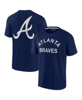 Men's and Women's Fanatics Signature Navy Atlanta Braves Super Soft Short Sleeve T-shirt