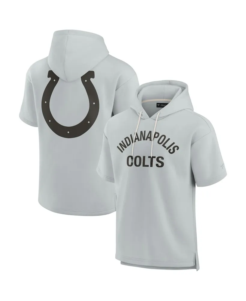 Men's and Women's Fanatics Signature Gray Indianapolis Colts Super Soft Fleece Short Sleeve Hoodie