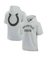 Men's and Women's Fanatics Signature Gray Indianapolis Colts Super Soft Fleece Short Sleeve Hoodie