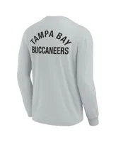 Men's and Women's Fanatics Signature Gray Tampa Bay Buccaneers Super Soft Long Sleeve T-shirt