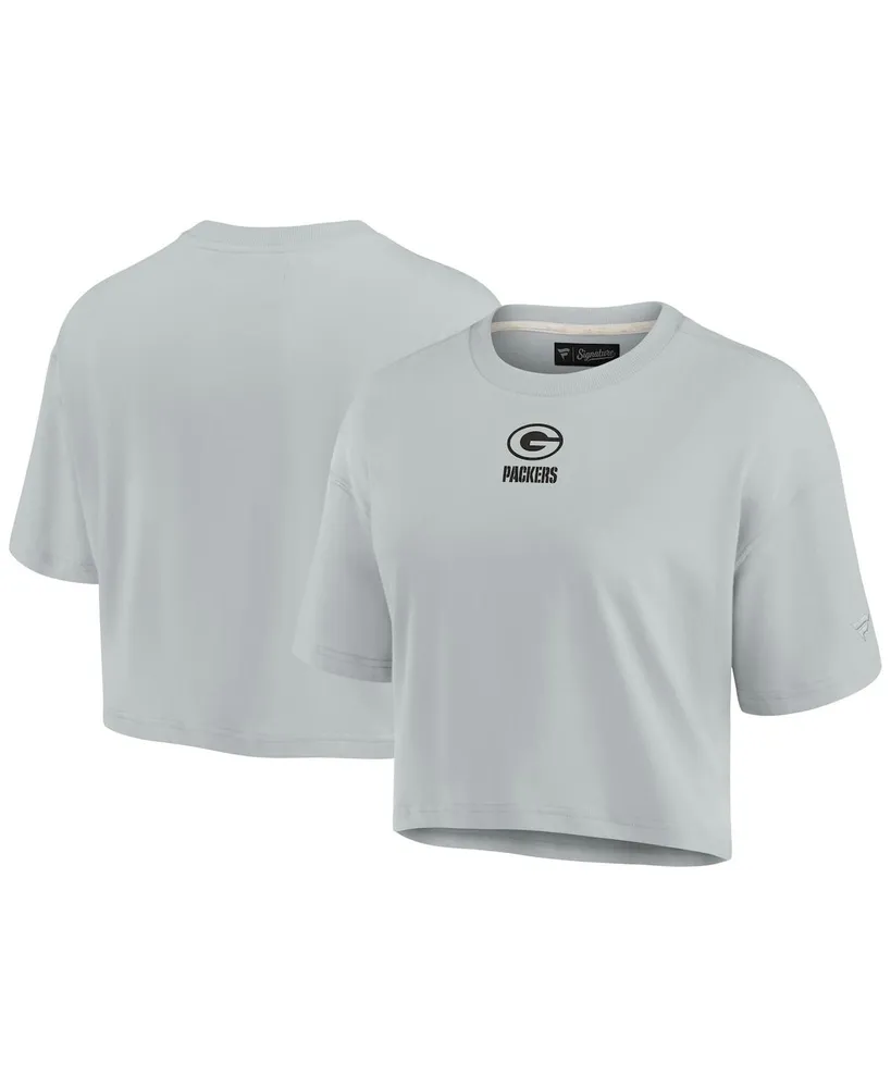 Women's Fanatics Signature Navy Atlanta Braves Super Soft Boxy Short Sleeve Cropped T-Shirt Size: Large