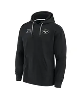 Men's and Women's Fanatics Signature Black New York Jets Super Soft Fleece Pullover Hoodie