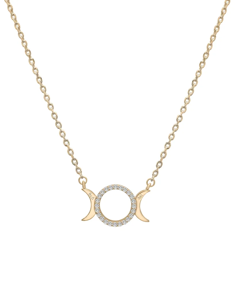 Audrey by Aurate Diamond Triple Moon 18" Pendant Necklace (1/10 ct. t.w.) in Gold Vermeil, Created for Macy's