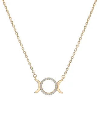 Audrey by Aurate Diamond Triple Moon 18" Pendant Necklace (1/10 ct. t.w.) in Gold Vermeil, Created for Macy's