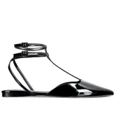 Aaj By Aminah Kaia Pointed-Toe Strappy Flats