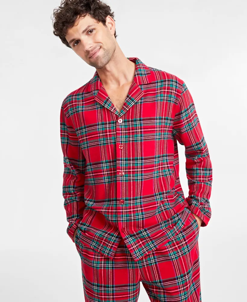 Matching Family Pajamas Men's Brinkley Cotton Plaid Pajamas Set, Created for Macy's