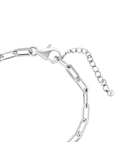 Effy Diamond Pave Heart Paperclip Link Bracelet (1/5 ct. t.w.) in Sterling Silver