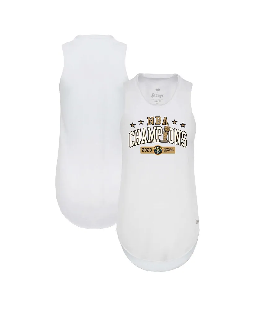 Miami Heat Sportiqe Women's 2023 NBA Finals Janie Tri-Blend Tank Top - White