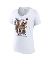 Women's Fanatics White Denver Nuggets 2023 Nba Finals Champions Windmill Team Caricature V-Neck T-shirt