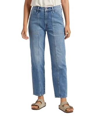 Silver Jeans Co. Women's High Rise Straight Leg Carpenter Jeans