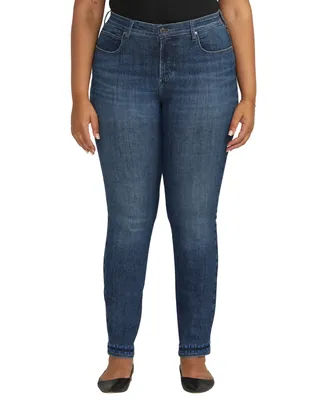 JAG Jeans Women's Ruby Straight Leg - Mid Rise Black Denim With Smoothing Fit