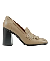 Marc Fisher Women's Hamish Block Heel Square Toe Dress Loafers