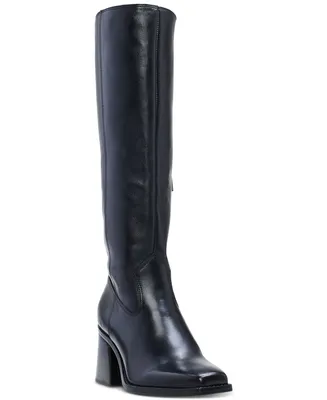 Vince Camuto Sangeti Snip-Toe Block-Heel Wide-Calf Tall Boots