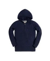 Hope & Henry Boys Organic Long Sleeve Hooded Half Zip Sweater