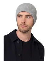 Style Republic Men's Men's 100% Pure Cashmere Ribbed Edge Beanie