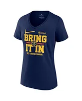 Women's Fanatics Navy Denver Nuggets 2023 Nba Finals Champions Half Court Hometown Originals Plus V-Neck T-shirt