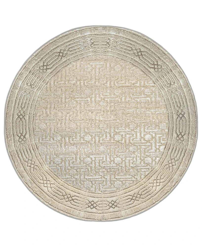 Closeout! Km Home Davide 1231 5'3" x Round Area Rug