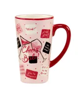 Certified International Lolita Divas on the Loose 4 Piece Latte Mug