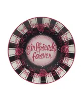 Certified International Lolita Girlfriends Together 4 Piece Dessert Plate