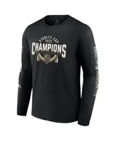 Men's Fanatics Black Vegas Golden Knights 2023 Stanley Cup Champions Banner Long Sleeve T-shirt