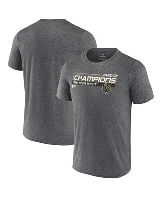 Men's Fanatics Heather Charcoal Vegas Golden Knights 2023 Stanley Cup Champions Shift Performance T-shirt