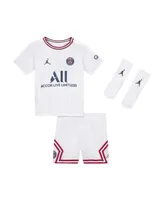 Infant Boys and Girls Jordan White Paris Saint-Germain 2022/23 Fourth Stadium Kit Set