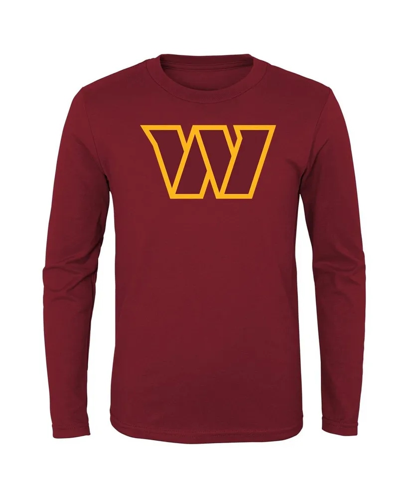 Preschool Boys and Girls Burgundy Washington Commanders Team Logo Long Sleeve T-shirt