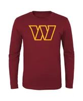 Preschool Boys and Girls Burgundy Washington Commanders Team Logo Long Sleeve T-shirt