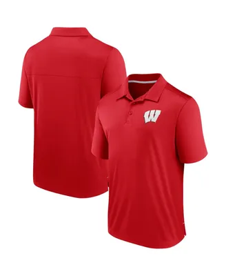 Men's Fanatics Red Wisconsin Badgers Polo Shirt