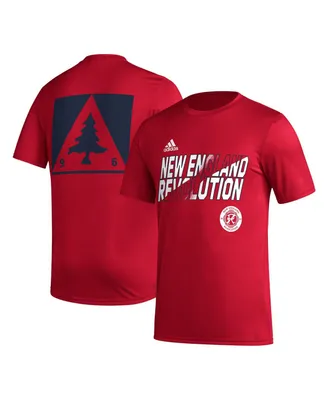 Men's adidas Red New England Revolution Team Jersey Hook Aeroready T-shirt